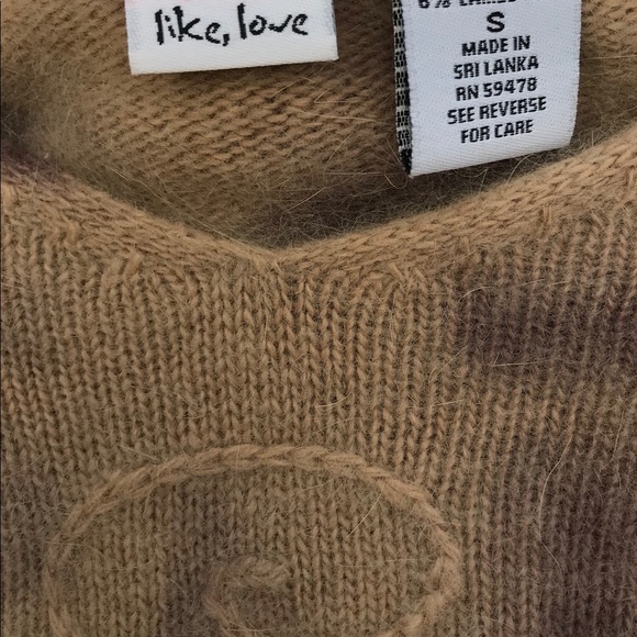 πΏLIKE LOVE Brown/Tan Sweater SM. - Picture 5 of 5